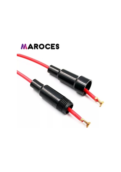 Ic-237C-2 Fuse 6X30 Kablolu Siyah Büyük Cam Siğorta Yuvası Oto 25 Adet