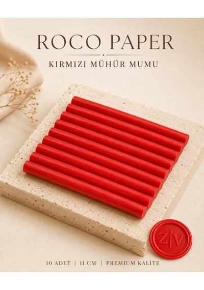 Kırmızı Silindir Mühür Mumu, 10 Adet - 11 Cm, Zarf Ve Davetiye Mü Diğer