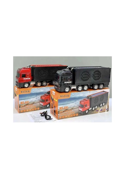 Bluetooth Hoparlör Kırmızı Renk Güneş Enerjili Kamyon Tır Araba Tasarım 10 Watt Tws Fm Radyo