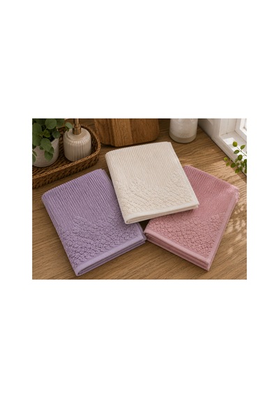Renkli Mutfak Havlusu 30x50 Cm 3 Lü Set %100 Pamuk - Petalveil Çok Renkli