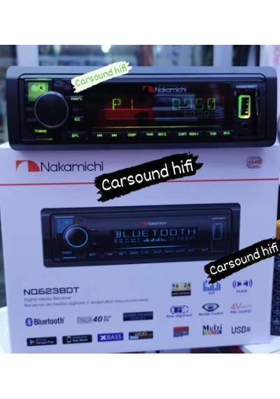 Nakamichi NQ623BDT DSP 3 Amfi Çıkışlı 7 Renk 40 Bant Ekolyzer BR USB SD