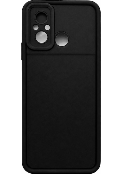 Mi Redmi 12c Ve Poco C55 Uyumlu Kamera Çıkıntılı Mat Silikon Telefon Kılıfı Siyah
