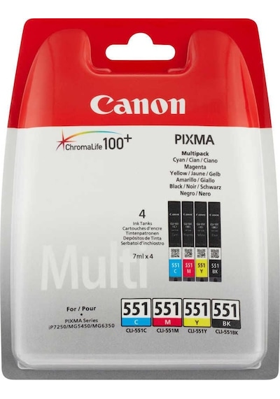 Canon Clı - 551cmybk 4 Renkli  Mürekkep Kartuş 6509b009