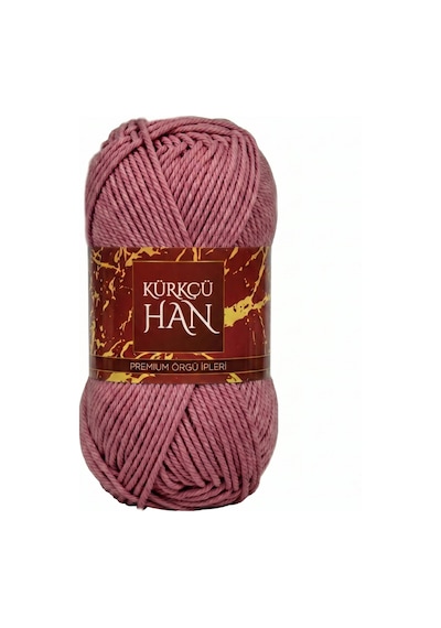 Kürkçü Han Cotton Comfort 100gr Pamuklu Makrome Punch Amigurumi Örgü İpi - Gül Kurusu