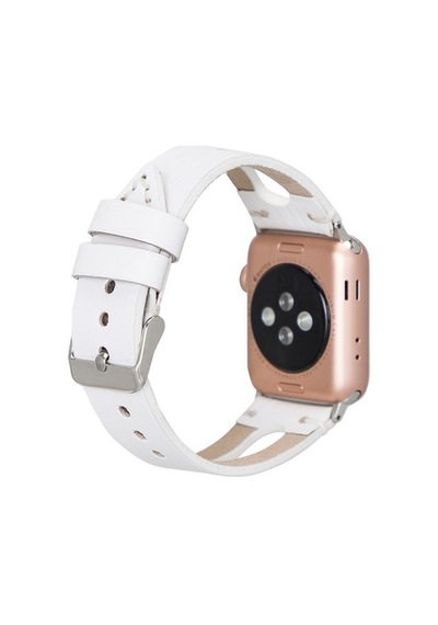Bouletta Apple Watch Uyumlu Deri Kordon Ba2 42-44-45Mm F3 Beyaz