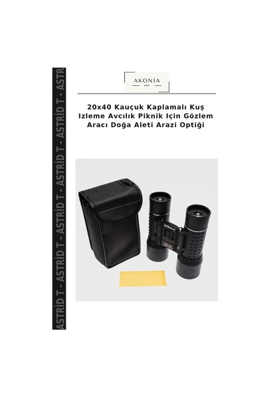 20x40 Kauçuk Kaplamalı Kuş Izleme Avcılık Piknik Için Gözlem Aracı Doğa Aleti Arazi Optiği