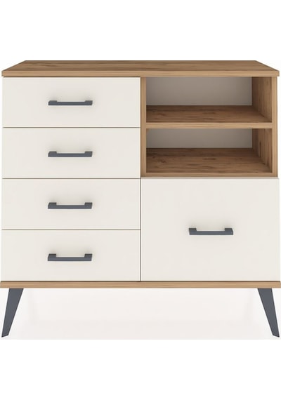 Arges Şifonyer 2 Raflı 5 Çekmeceli 88x30x80 Çam-çam/aytaşı Çam/aytaşı