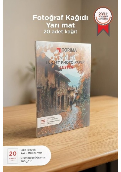 Özel Seri Ofis Hobi Kırtasiye A4 Yarı Mat Fotoğraf Kağıdı 260 G/m² 20 Adet