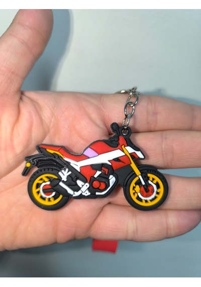 Silikon Kaliteli Motosiklet Anahtarlığı Esnek, Dayanıklı Ve Şık Tasarım Kırmızı