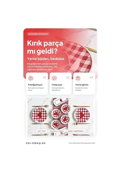 Tr Pınk Heart 14 Parça 6 Kişilik Lüx Kahvaltı Takımı, Kahvaltı Seti Genel