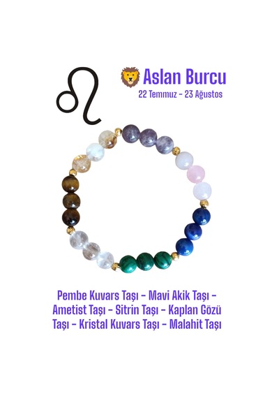 Aslan Burcu Bilekliği Kaplan Gözü, Akik, Pembe Kuvars, Ametist, Sitrin, Kristal Kuvars, Malahit Aslan Burcu Bilekliği Aslan Burcu Bilekliği Aslan Burcu Bilekliği Kaplan Gözü, Akik, Pembe Kuvars, Ametist, Sitrin, Kristal Kuvars, Malahit Aslan Burcu Bilekliği Aslan Burcu Bilekliği