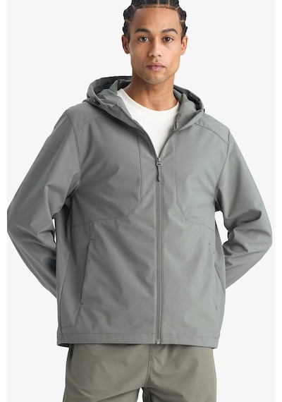Defacto - 	Rüzgar Geçirmez Su İtici 	 Regular Fıt Kapüşonlu Fermuarlı Mont F8926AX26SP