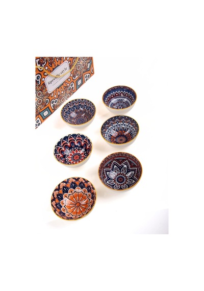 Mukko Home 6'li Desenli Porselen Kase Seti 320 Ml, Çorbalık, Kahvaltılık, Atıştırmalık Kase Hediyelik Kutulu,çok Renkli, Fan03 Çok Renkli