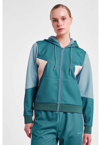 Lescon Kadın Fermuarlı Kapüşonlu Sweatshirt 25n-2131 Yeşil
