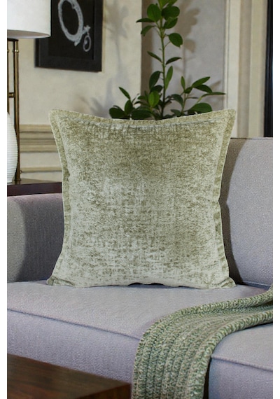 İthal Kadife Dekoratif Kırlent Kılıfı 45x45 Cm Yumuşak Dokulu Kare Yastık Ve Ev Aksesuarı Yeşil
