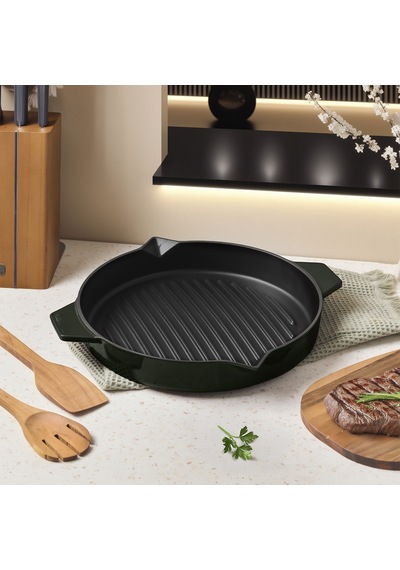 Aryıldız Duo Cast Bombe Grill Tava Fesleğen 30 Cm Renkli