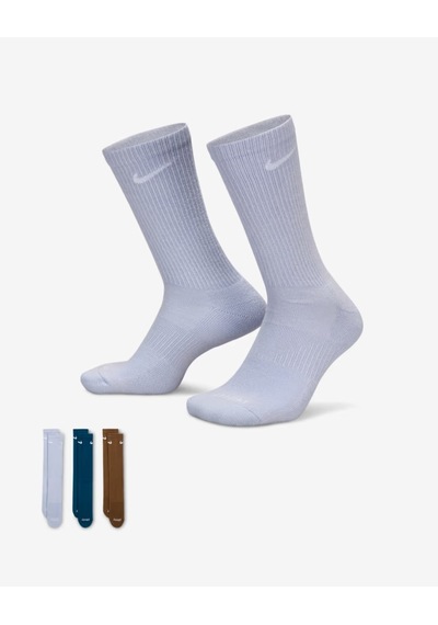 Nike Sx6888-970 Everyday Plus Destekli Antrenman Crew Çorapları 3 Çift Cok Renklı