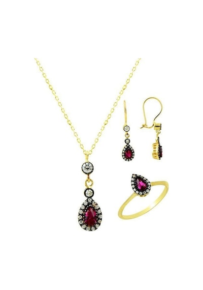 Üçlü Set Pembe Damla 5,86 Gram 14 Ayar Altın