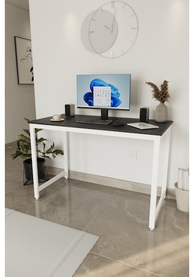Siyah/beyaz 120x60 Çalışma Masası, Bilgisayar Masası, Ofis Masası, Metal Ayaklı Siyah - Beyaz Siyah/beyaz 120x60 Çalışma Masası, Bilgisayar Masası, Ofis Masası, Metal Ayaklı Siyah - Beyaz