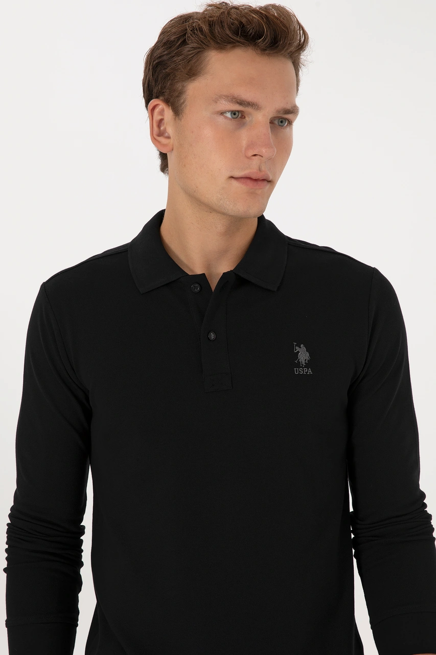 U.S. Polo Assn. Erkek Siyah Basic Sweatshirt 50307687-VR046