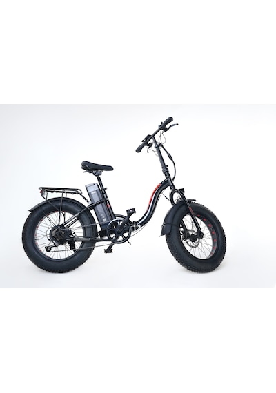 Bike - S Model Elektrikli Katlanılabilir Bisiklet Kırmızı - Siyah