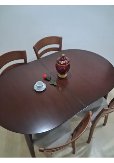Masa Sandalye 90644 Retro Ayak Model Kayın Retro Açılır Parlak Koyu Ceviz Tabla Kahverengi Masa Sandalye 90644 Retro Ayak Model Kayın Retro Açılır Parlak Koyu Ceviz Tabla Kahverengi