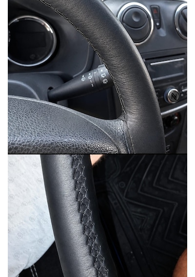 Bmw E60 2004-2010 Hakiki Deri Gerçek Deri Direksiyon Kılıfı Siyah