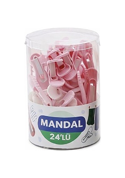 Bee Home Yaysız Paslanmaz Mandal 24'lü Renkli