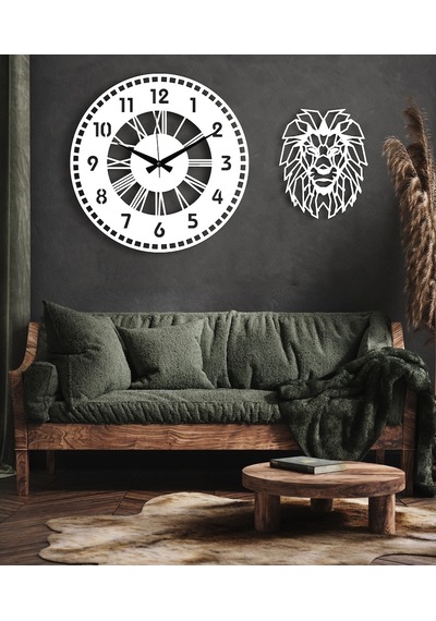 50X50 Dekoratif Beyaz Duvar Saati + Tablo 35 Cm Hediye Beyaz 50X50 Dekoratif Beyaz Duvar Saati + Tablo 35 Cm Hediye Beyaz