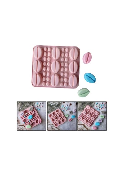 Silikon Kek Kalıp Sugarcraft Kahve Çekirdekleri Kalıbı Şeker Hamuru Çikolata Kalıbı Çok Renkli