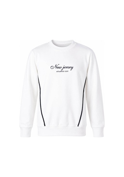 Trender New Jersey Baskı Biyeli 2 İp Ekru Kız Çocuk Sweatshirt 26yss2000018