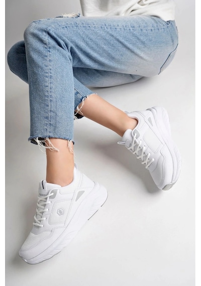2110-1 Kadın Rahat Sneaker Beyaz/gri Beyaz - Gri