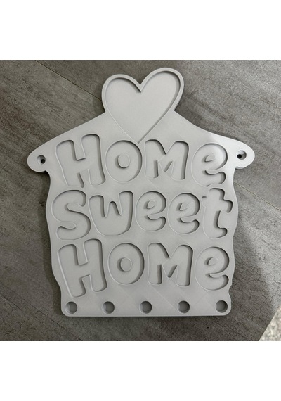 En-cag Home Sweet Home Duvar Anahtarlığı Çok Parçalı Dekoratif Anahtar Askısı Bss Standart