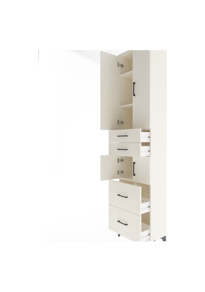 Arges Dolap 4 Raflı 4 Çekmeceli 4 Kapaklı 60x30x243 Aytaşı-ay... Aytaşı