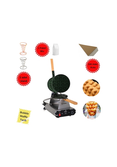 Bubble XE20 Kalpli Waffle Makine Seti