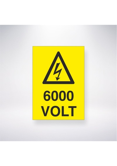 6000 Volt 21x28 Arkası Yapışkanlı Sticker