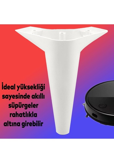 Mobilya Kanepe Sehpa Tv Ünitesi Koltuk Ayağı 18 Cm Beyaz Baza Ayak 4 Adet Diğer