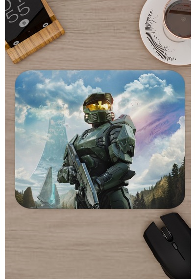 Halo Kaymaz Dikişli Kauçuk Oyuncu Mousepad V1 - 22x18 Gaming Mouse Pad Fare Altlığı