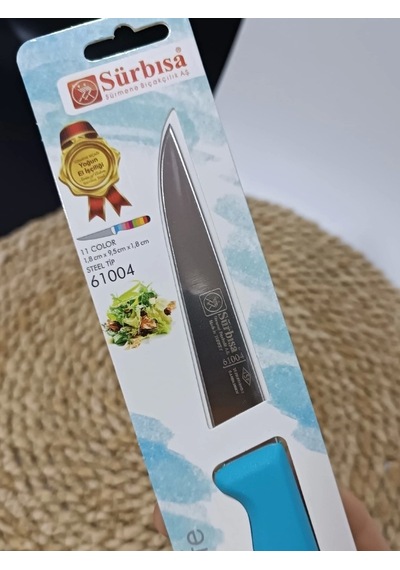 Sürmene 61004 Mutfak Bıçağı 9,50 Cm Turkuaz Çok Renkli