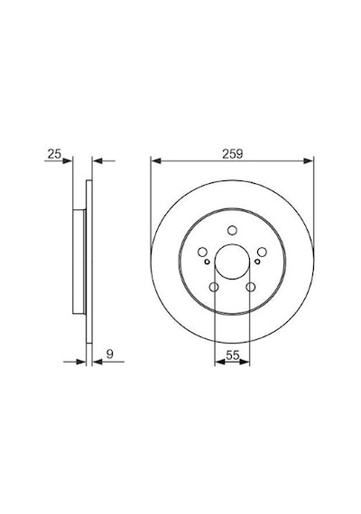 Toyota Corolla 1.6 2007-2014 Bosch Arka Disk 2 Adet 1zr