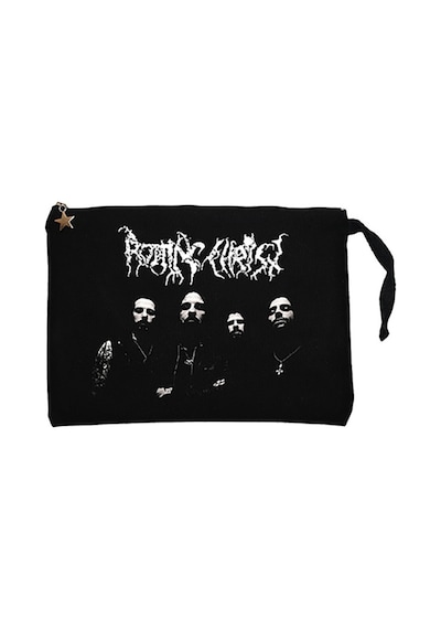 Rotting Christ Grup Siyah Clutch Astarlı Cüzdan / El Çantası Siyah