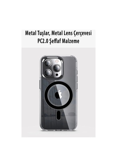 Joko Apple İphone 15 Pro Max Kılıf Crystal Magsafe Kapak