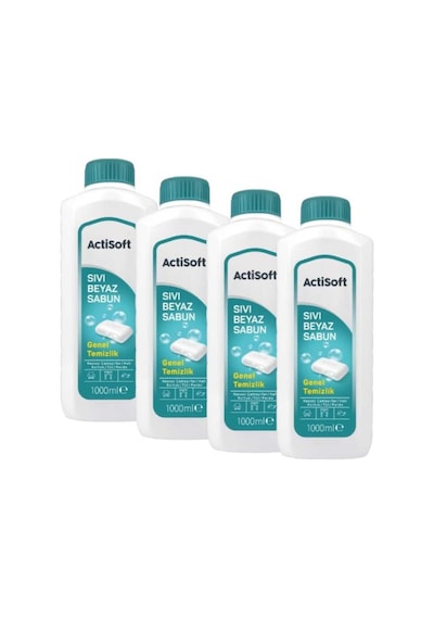 Sıvı Beyaz Sabun Yüzey Temizleyici 1000 Ml X 4 Adet 4'lü Set