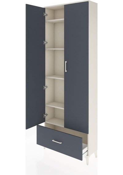 Arges Dolap 5 Raflı Tek Çekmeceli 2 Kapaklı 88x30x243 Aytaşı-... Aytaşı