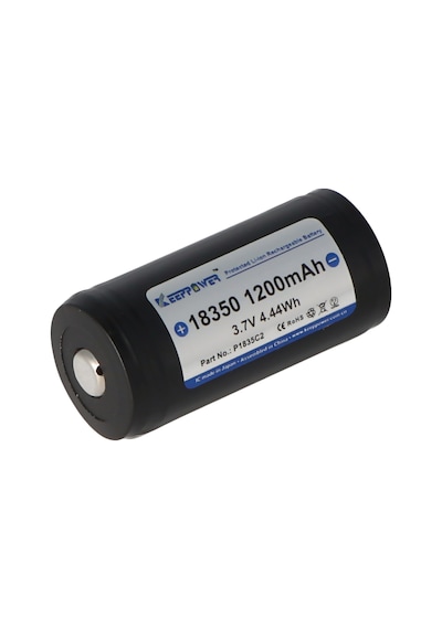 Keeppower 18350 - 1200mah, 3.6v - 3.7v Li-ion Pil Korumalı, Boyutlar Not Yaklaşık 39x18,6 Mm