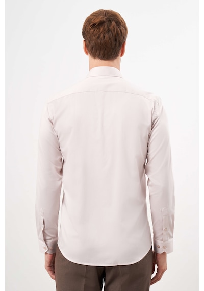 Morven Erkek Bej Pamuk Düz Desen Sert Yaka Slim Fit Gömlek 24mc004123653 Bej Bej