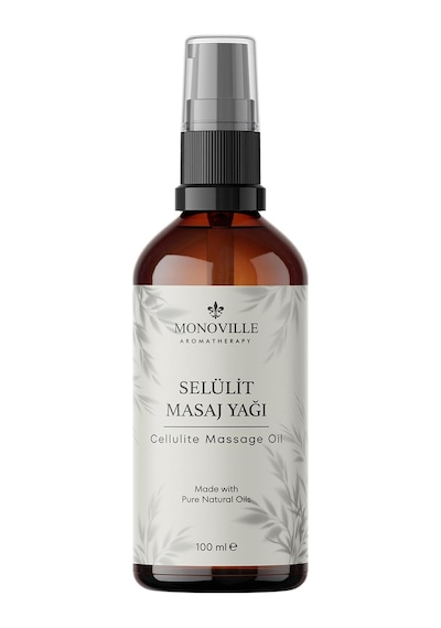Selülit Masaj Yağı 100 Ml Cam Şişede%100 Doğal Cellulite Massage Oil