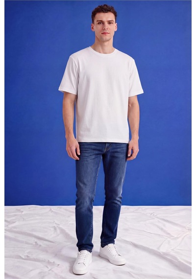 Freemen Erkek Oversize Tişört Nefes Alan Yumuşak Dokulu Terletmeyen Rahat Kalıp Basic-399 Beyaz