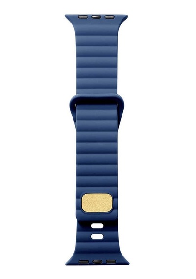 Apple Watch 44mm Uyumlu Silikon Kordon Krd-73 - Lacivert - T24896
