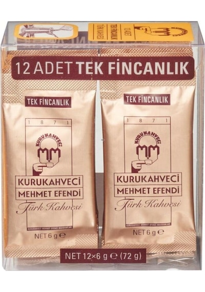 Düğün Paketi Türk Kahvesi Tek Fincanlık 12x6 Gr 24'lü Türk Kahvesi
